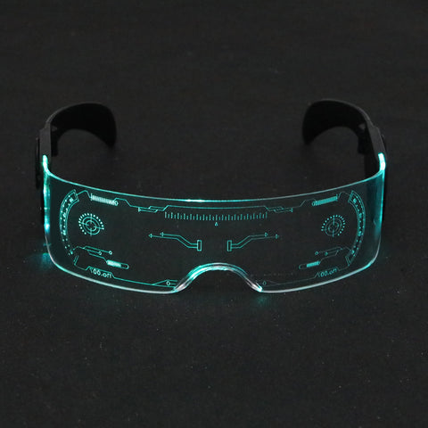 LED luminescent glasses for men and women  futuristic technology