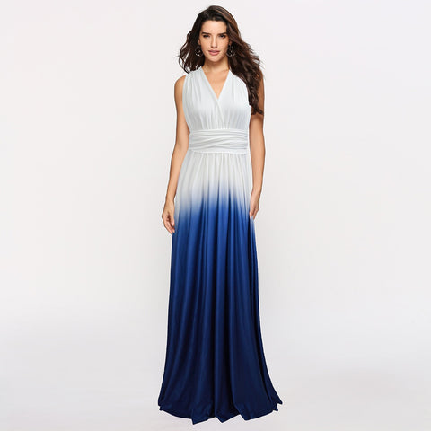 Ombre Goddess Wrap Dress