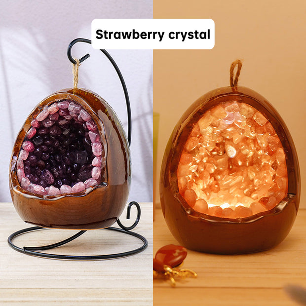 Natural Amethyst Cave Light