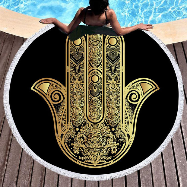 Hand of Fatima Beach Towel