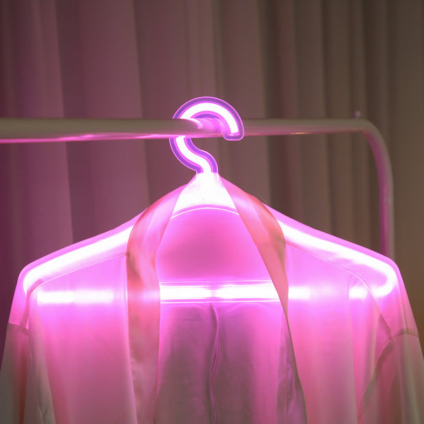 LED Neon Clothes Hanger Rack