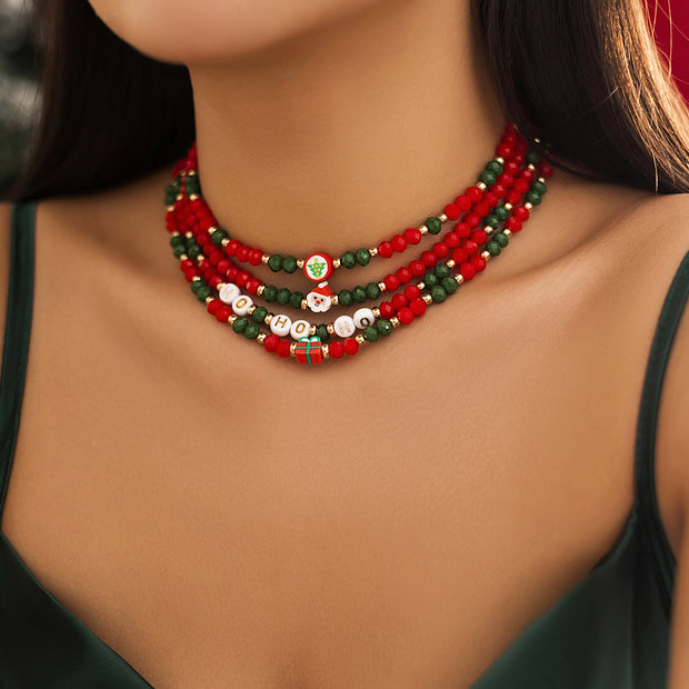 Christmas Beaded Choker