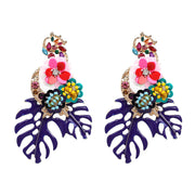 Neon Leaf Earrings