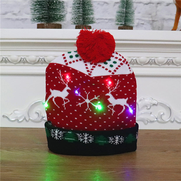 Luminous Xmas Knitted LED Hat