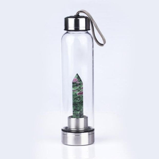 Natural Crystal Quartz Crystal Gemstone Water Bottle