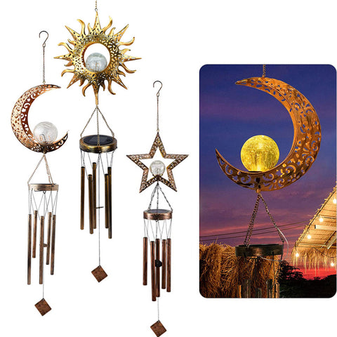 Solar Iron Moon Wind Chime