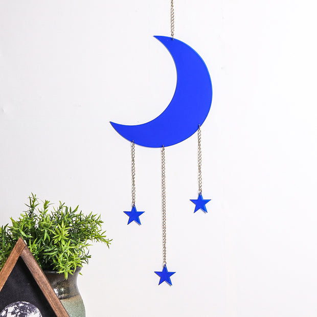 Acrylic Blue Fantasy Moon Chain Wall Hanging Decoration