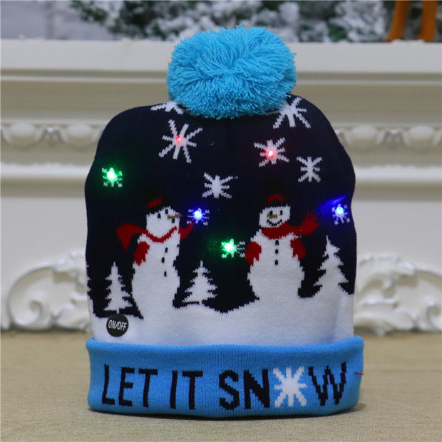 Luminous Xmas Knitted LED Hat