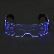 LED luminescent glasses for men and women  futuristic technology