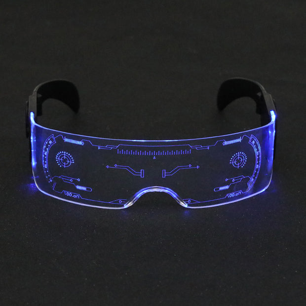 LED luminescent glasses for men and women  futuristic technology