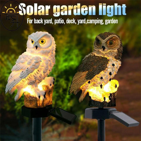 Solar Resin Owl LED Desert Garden Light