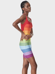 Rainbow Bodycon Bandage Dress