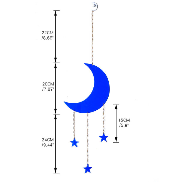 Acrylic Blue Fantasy Moon Chain Wall Hanging Decoration