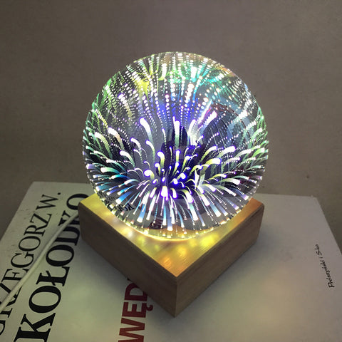 USB power supply 3D colorful crystal night light