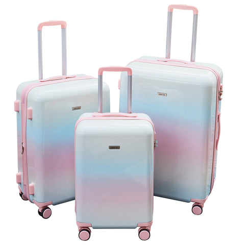 Cotton Candy Hardshell 3 Piece Suitcases