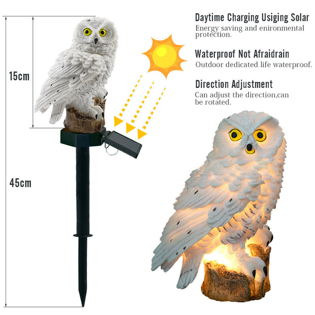 Solar Resin Owl LED Desert Garden Light