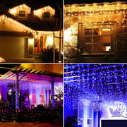 Led Icicle Light String 8 Mode Curtain