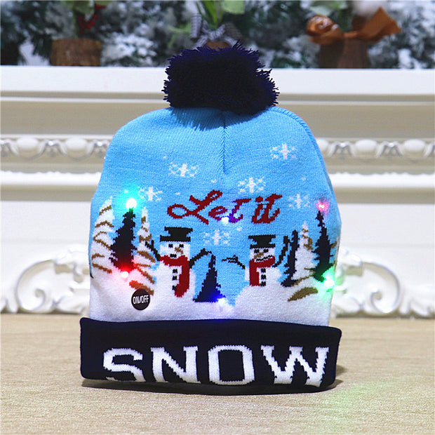 Luminous Xmas Knitted LED Hat