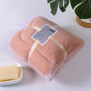 Coral Velvet Bath & Face Towel Set