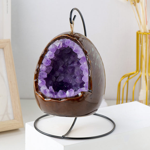 Natural Amethyst Cave Light