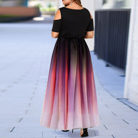 Gradient Off Shoulder Dress