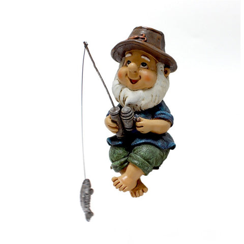 Fishing Papa Garden Statue