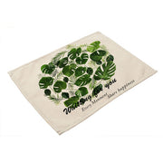 Cotton Linen Green Table Mats