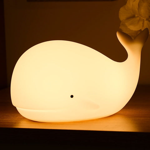 Creative Night Light Whale Silicone Led