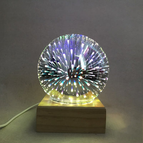 USB power supply 3D colorful crystal night light