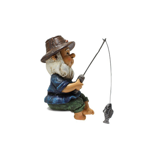 Fishing Papa Garden Statue