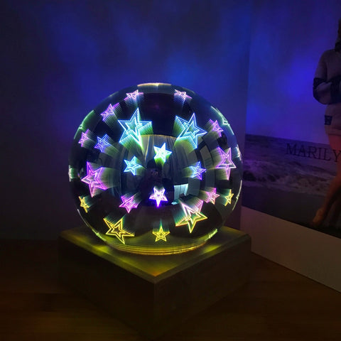 USB power supply 3D colorful crystal night light