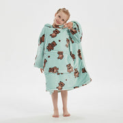 Kids Unisex Winter Warm Double Layers Hoodies Blanket