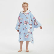 Kids Unisex Winter Warm Double Layers Hoodies Blanket