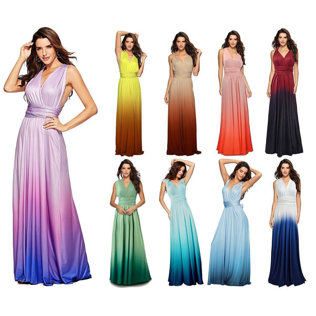 Ombre Goddess Wrap Dress