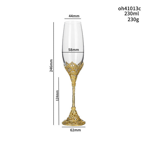 Vintage Champagne Crystal Glasses