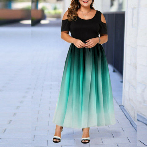 Gradient Off Shoulder Dress