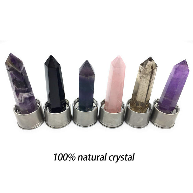 Natural Crystal Quartz Crystal Gemstone Water Bottle