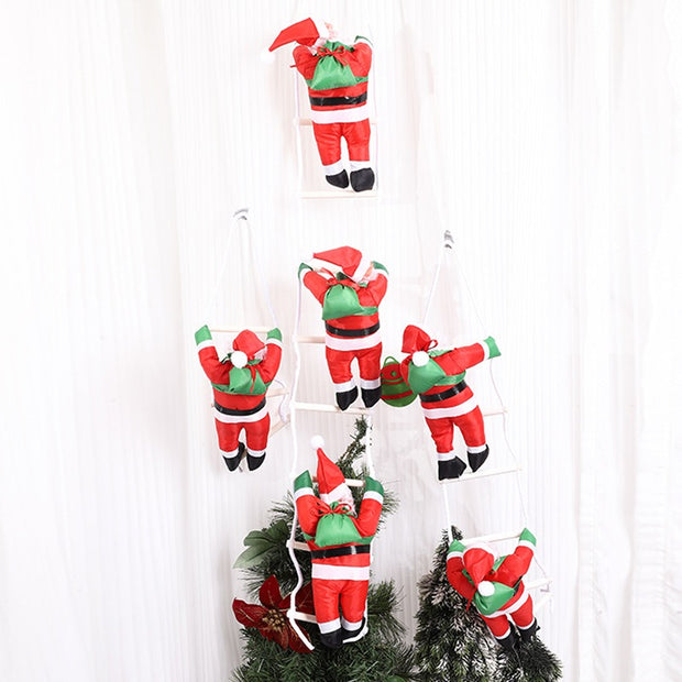 25cm Santa Ladder Hanging Decor