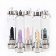 Natural Crystal Quartz Crystal Gemstone Water Bottle