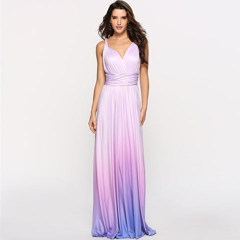 Ombre Goddess Wrap Dress