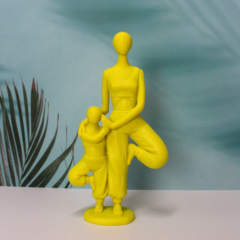 Resin Mama-Kid Bond Statue