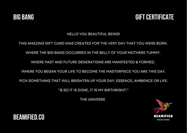 Big Bang Birthday Gift Card