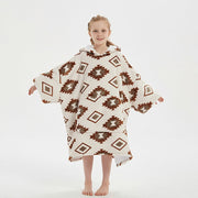 Kids Unisex Winter Warm Double Layers Hoodies Blanket