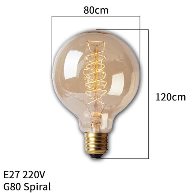 Retro Vintage Edison Bulb E27 40w 220v Ampoule Vintage Bulb Edison Lamp Filament Incandescent Light Bulb Led Retro Lamp Decor