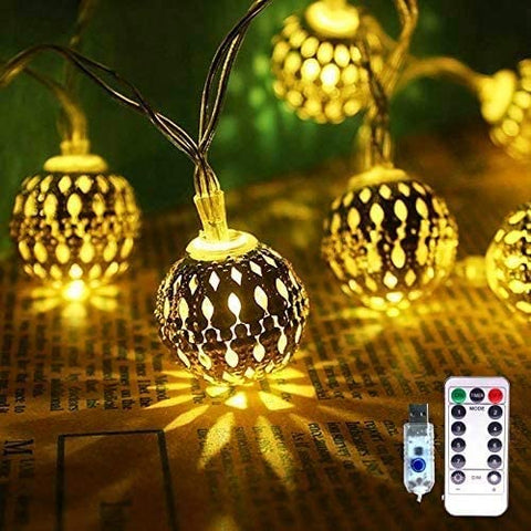 3m Rattan Ball Lights