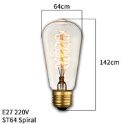 Retro Vintage Edison Bulb E27 40w 220v Ampoule Vintage Bulb Edison Lamp Filament Incandescent Light Bulb Led Retro Lamp Decor