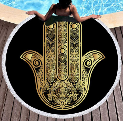 Hand of Fatima Beach Towel