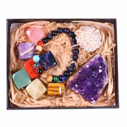 Natural crystal quartz Seven Chakra Healing Gems