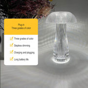 Nordic Creative Table Led Colorful Touch Decorative Atmosphere Diamond Crystal Lamp Jellyfish Night Light