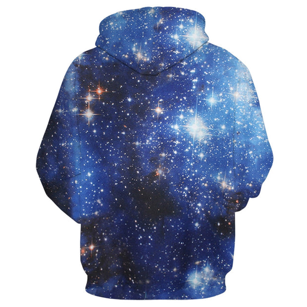 Kangaroo Pocket Stars Galaxy 3D Hoodie